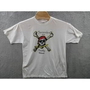 Vintage BAHAMAS Surrender the Booty Pirate Men's XL Dorsett Tees Cotton T-shirt